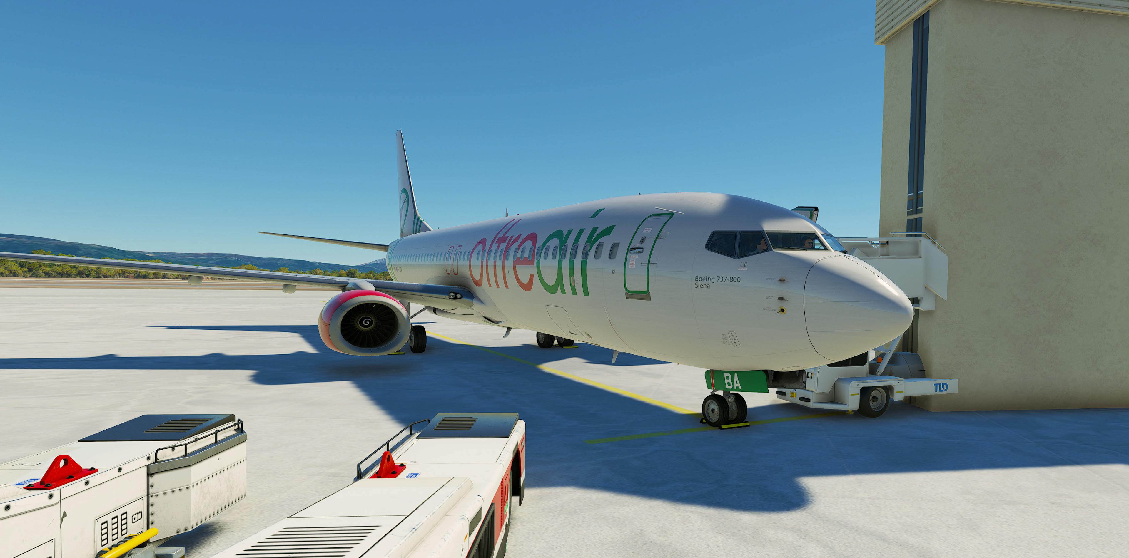 Oltreair Boeing 737-800 at Olbia Airport